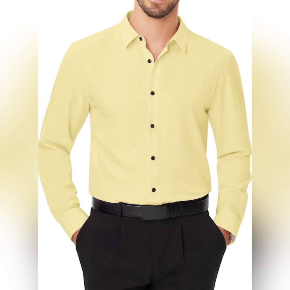 Flex Mens Shirt Size M Medium Luxury Collection Top Dress Casual Formal Italy - Picture 4 of 9